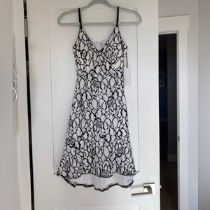 Lulu's Ryse the Label Addison Black and White Lace Cutout Dress size xs